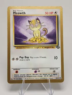 Pokemon Meowth Fruit Roll Up Gold Border Promo Card 56/64 Excellent Condition - Image 3