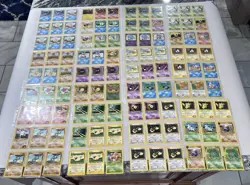 Pokemon Cards Base Set Lot In Binder Pages Nintendo WOTC 1999 Vintage Charzard - Image 1