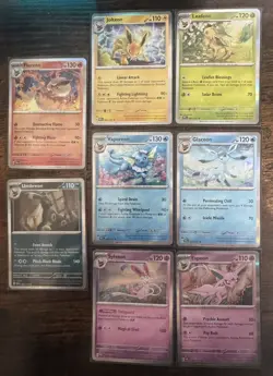 Pokemon Prismatic Evolutions Eeveelutions Regular Holo 8 Card Set Lot Umbreon - Image 1