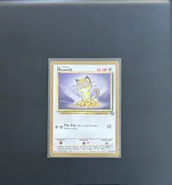 1999 Pokemon TCG Meowth Jungle Gold Bordered Promo Card 56/64 - Image 1