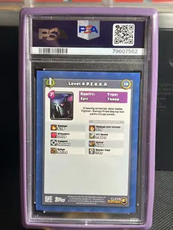2018 Topps Clash Royale EPIC Card PEKKA P.E.K.K.A PSA 9 Mint Trading Card Rare - Image 2