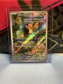 Pokemon Charmander Obsidian Flames Promo Card 044 IR Holo, Near Mint Condition - Image 1