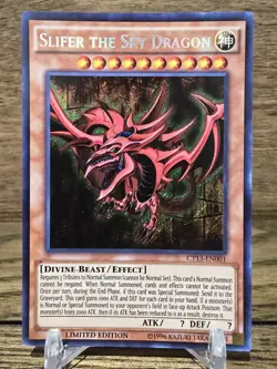 Yugioh! Card Slifer the Sky Dragon CT13-EN001 Secret Rare Limited Edition NM - Image 1