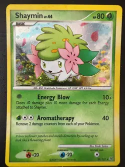 Shaymin 38/127 Platinum Holo Rare Pokemon Trading Card - Image 1