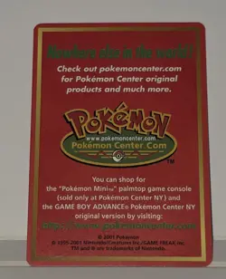 G2U 2001 "Wanna PlayU" INSERT CARD Pokemon Lucky Stadium Black Star Promo - Image 2