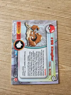 Topps Pokemon Kingler Non Holo 99 Series 1 Card Blue Topps Trading Card - Image 2