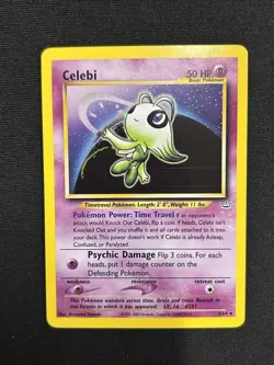 Celebi Pokemon TCG Holo Rare Card 2001 03/64 Neo Revelation - Image 1