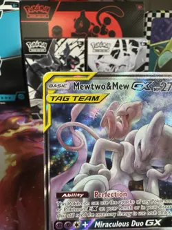 Pokemon TCG Mewtwo & Mew GX SM191 Holo Card Clean - Image 2