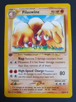 Piloswine 36/64 1st Edition - Neo Revelation Set - Pokemon Card - Excellent - Image 1
