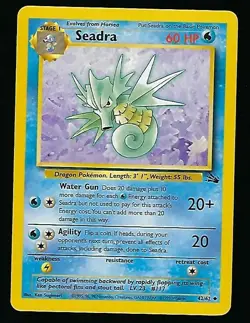 Seadra 42/62 - 1999 Fossil Set Pokemon Card - Rare Non Holo - NM/M - Image 1