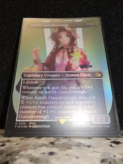 Final Fantasy MTG - Aerith Gainsborough Borderless Foil (Near Mint) - Image 1