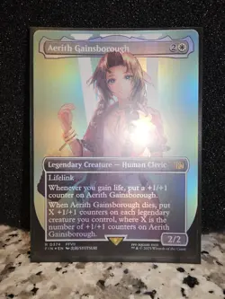 Final Fantasy MTG - Aerith Gainsborough Borderless Foil (Near Mint) - Image 2