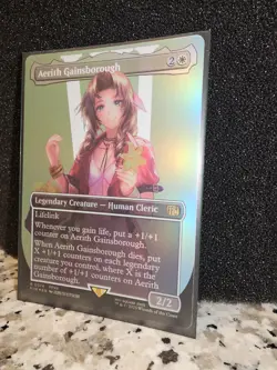 Final Fantasy MTG - Aerith Gainsborough Borderless Foil (Near Mint) - Image 3