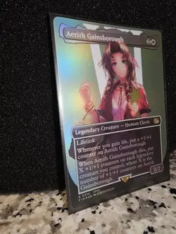 Final Fantasy MTG - Aerith Gainsborough Borderless Foil (Near Mint) - Image 4