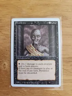 Pestilence - Revised - MTG Magic - Common - Black Enchantment - Image 1