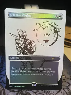 Fell The Mighty #1778 FOIL BORDERLESS NM MTG Magic The Gathering SLD Secret Lair - Image 1