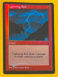 MTG LIGHTNING BOLT (Foil) Judge Promo NM (OldManMTG 007-916) - Image 1
