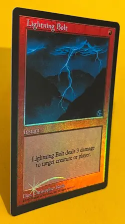 MTG LIGHTNING BOLT (Foil) Judge Promo NM (OldManMTG 007-916) - Image 3