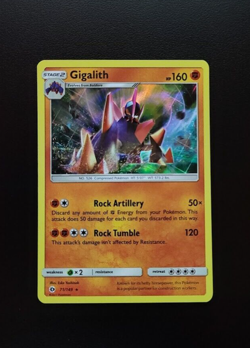 Gigalith , Pokemon TCG, Sun & Moon Base Set, Holo Rare, Near Mint - Image 1
