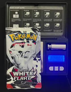 Pokemon Scarlet & Violet White Flare HEAVY Booster Pack Factory Sealed 22.969G - Image 1