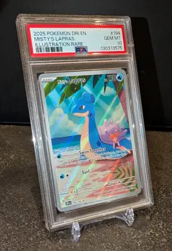 2025 POKEMON DESTINED RIVALS ILLUSTRATION RARE #194 MISTY'S LAPRAS PSA 10 💎 - Image 1