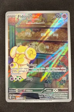 2023 Pokemon TCG Fidough Scarlet & Violet Holo Illustration FA Rare 213/198 - Image 1