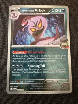 Team Rocket's Arbok 113/182 (Reverse Holo) Pokemon TCG: Destined Rivals - Image 1