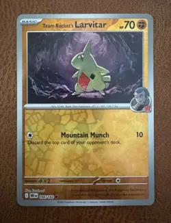 Team Rocket's Larvitar 094/182 (REVERSE HOLO) Pokemon TCG: Destined Rivals - Image 1