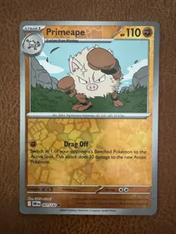 Primeape 091/182 (Reverse Holo) Pokemon TCG Destined Rivals - Pack Fresh NM - Image 1