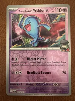 Team Rocket's Wobbuffet 082/182 (Reverse Holo) Pokemon TCG: Destined Rivals - Image 1