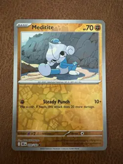 Meditite 099/182 Common (Reverse Holo) Pokemon TCG Destined Rivals - Image 1