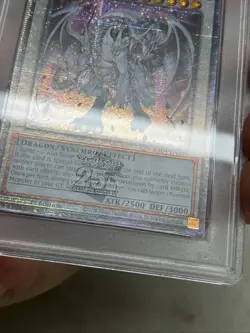 2025 YU-GI-Oh! RA04 Quarter Century #EN208 Azure-Eyes Silver Dragon PSA 9 Mint - Image 3