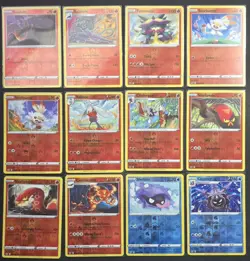 Pokemon Sword & Shield Base partially complete Set C/UC/R/reverse Holo 112 Cards - Image 2