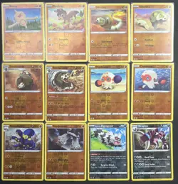 Pokemon Sword & Shield Base partially complete Set C/UC/R/reverse Holo 112 Cards - Image 5