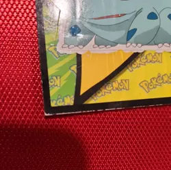 Pokemon Topps - Bulbasaur - The First Movie 1999 - Sticker Card Black Logo - LP - Image 2