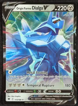 Origin Forme Dialga V Astral Full Art Ultra Rare Pokemon Card 113/189 (NM) - Image 1