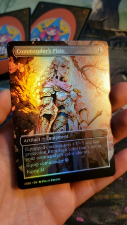 Commander's Plate FOIL Proxy Card Custom Cute Sakura Anime Girl Art Design - Image 2
