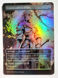 Commander's Plate FOIL Proxy Card Custom Cute Sakura Anime Girl Art Design - Image 3