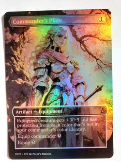 Commander's Plate FOIL Proxy Card Custom Cute Sakura Anime Girl Art Design - Image 4