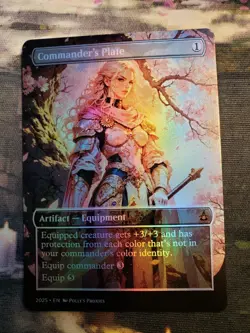 Commander's Plate FOIL Proxy Card Custom Cute Sakura Anime Girl Art Design - Image 5
