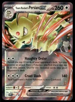 Pokemon TCG SV: Promo Cards #218 Team Rocket's Persian ex NM - Image 1