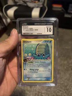 Pokemon Card Omanyte 60/92 2006 Legend Maker CGC 10 Gem Mint - Image 3