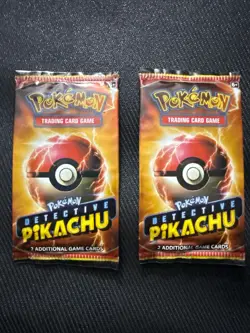 2 packs of Pokemon Detective Pikachu Movie Promo two card Pack SM190 New Sealed - Image 1