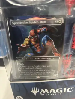 Magic the Gathering Card, Battle Damaged Spider-Man, Marvel Legends Card Only - Image 1