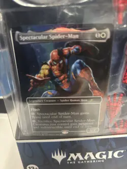 Magic the Gathering Card, Battle Damaged Spider-Man, Marvel Legends Card Only - Image 2