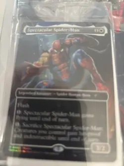 Magic the Gathering Card, Battle Damaged Spider-Man, Marvel Legends Card Only - Image 3