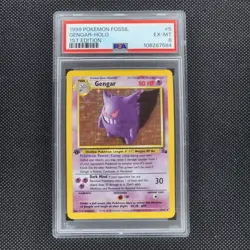Gengar - 5/62 - Holo Rare - 1st Edition - Fossil - Pokemon Card - PSA 6 - Image 1