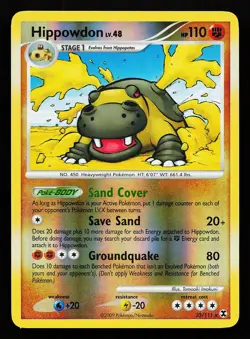 Hippowdon 25/111 Reverse Holo Rare Rising Rivals Pokemon Card - Image 1