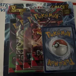 TCG Lightning Set 4 Pack with Guaranteed Pikachu 88 Promo Card - Image 1