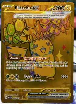 Pikachu EX Prismatic Evolutions Holo Hyper Rare Card 179/131 SV Mint English - Image 1